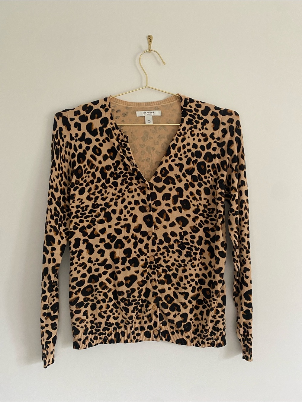 Silk Knit Blend Leopard Cardigan